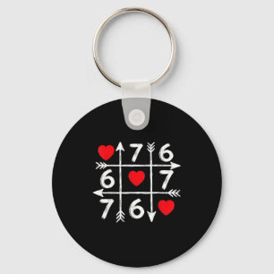Valentine’s Day 67 Six Seven Meme Love Heart Coupl Key Ring