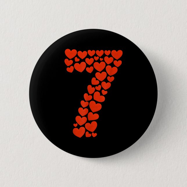 Valentine’s Day 67 With Heart Matching Couple Vale 6 Cm Round Badge (Front)