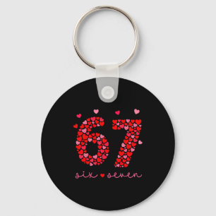 Valentine’s Day 6-7 Meme Six Seven 6 7 Valentine H Key Ring