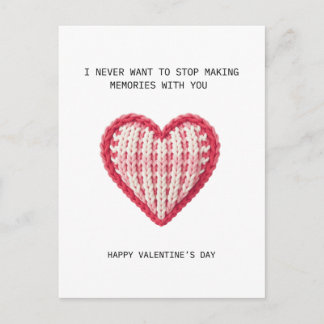 Valentine’s Day Card – Knit Heart Design