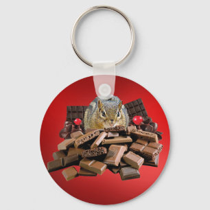 Valentine’s Day Chocolate Chipmunk Key Ring