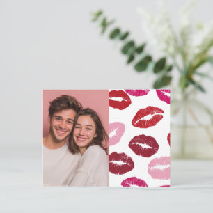 Valentine’s Day Custom Photo Kisses Postcard