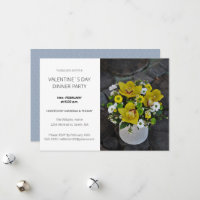 Valentine`s Day Dinner Party Modern Script Photo