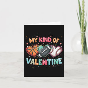 Valentine’s Day Football Basketball Baseball Fun  Card