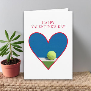 Valentine’s Day for Girlfriend - Tennis Love Heart Card