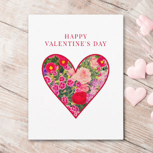 Valentine’s Day for Teacher - Floral Heart Love Card