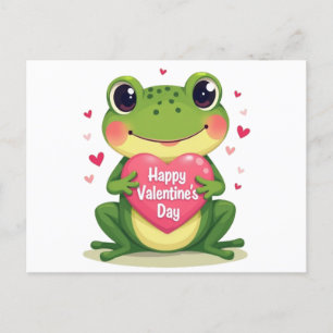 Valentine´s day frog postcard