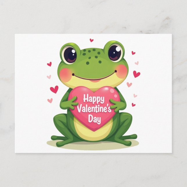 Valentine´s day frog postcard (Front)