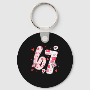 Valentine’s Day Funny 67 Meme Six Seven 6 7 Valent Key Ring
