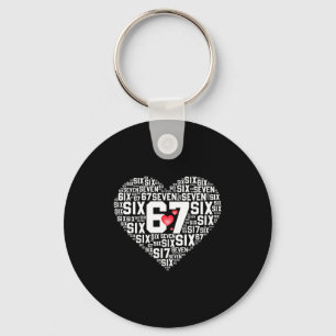 Valentine’s Day Funny 67 Meme Six Seven 6 7 Valent Key Ring
