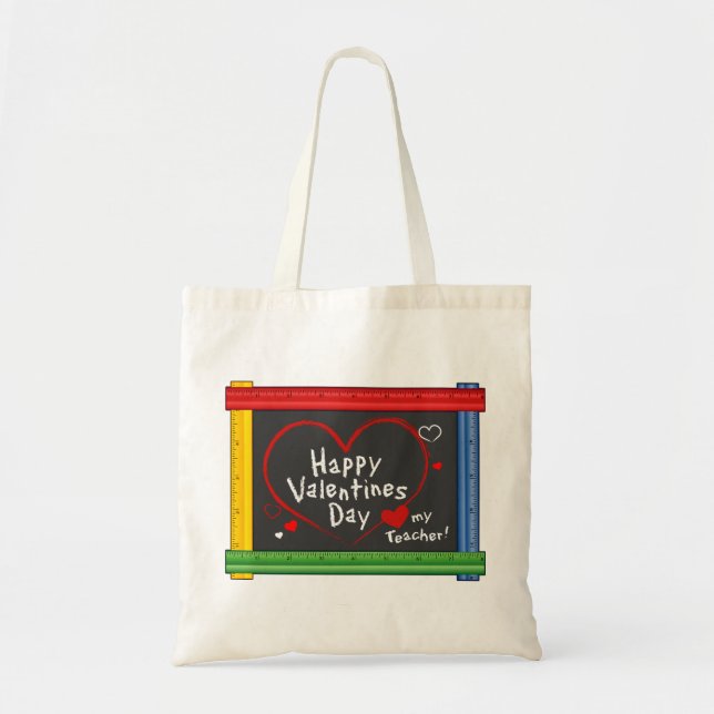Valentine’s Day Gift for Teacher Tote Bag (Front)