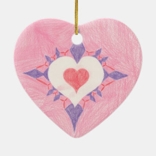 Valentine’s Day Heart Ceramic Tree Decoration