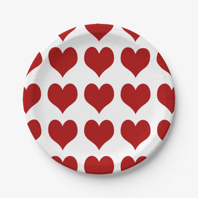 Valentine’s Day Heart Paper Plate (Front)