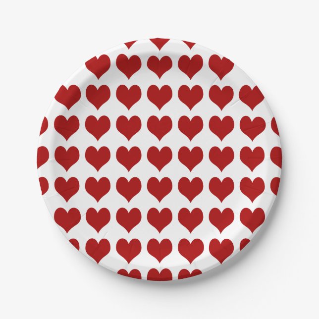 Valentine’s Day Heart Paper Plate (Front)