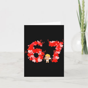 Valentine’s Day Hearts 67 Meme Six Seven 6 7 Cute  Card
