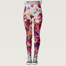 Valentine’s Day Leggings – Romantic Heart Pattern 