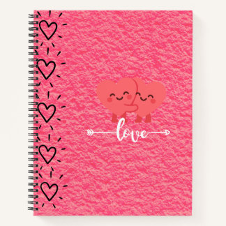 Valentine’s Day Love Notebook – Pink Hearts Design