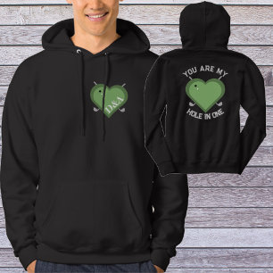 Valentine’s Day Monogrammed Initials Golf Couples Hoodie