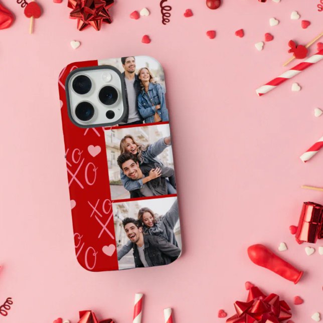Valentine’s Day Photo Collage Personalized Couple iPhone Case (Creator Uploaded)