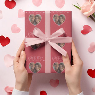 Valentine’s Day Photo Red Personalised Wrapping Paper