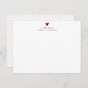 Valentine’s Day Red Heart stationery Note Card