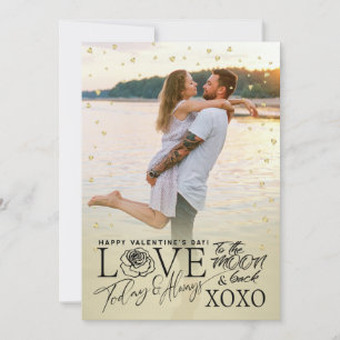 Valentine’s Day Romantic Golden Holiday Card