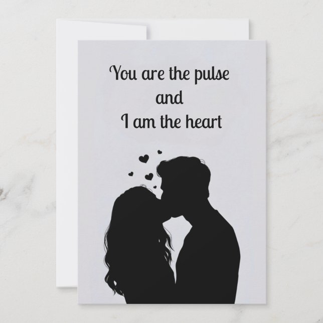 Valentine’s Day Romantic Scene – Couple in Love Holiday Card (Front)