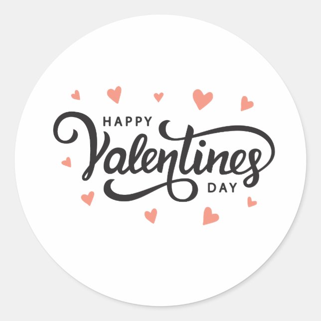 Valentine’s Day Shirt | Cute & Romantic Gift  Classic Round Sticker (Front)