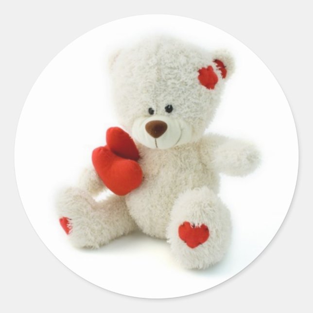 Valentine’s Day Teddy Bear Sticker (Front)