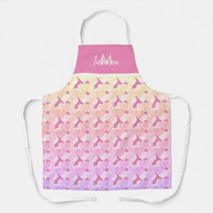 Valentine’s Day Theme Floating Hearts Pink Apron