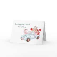 Valentine´s Day Truck Personalised Name Card