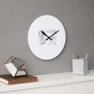 Valentine’s Day – Vintage Cherubs & Love Message Large Clock