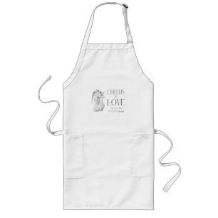Valentine’s Day – Vintage Cherubs & Love Message Long Apron