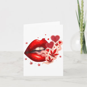 Valentine’s Day Weed Lover Stoner Babe  Card