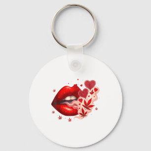 Valentine’s Day Weed Lover Stoner Babe Key Ring