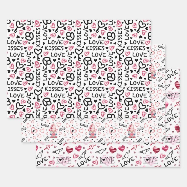 Valentine’s Day Wrapping Paper  (Set)