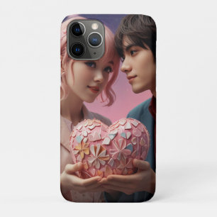 Valentine´s kawaii love champagne, hearts Case-Mate iPhone case