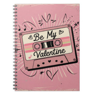Valentine´s retro cassette, for him ,for her notebook