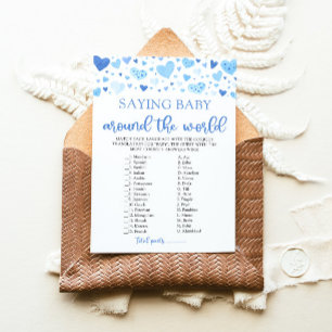 Valentine Saying Baby Around The World Game Invitation