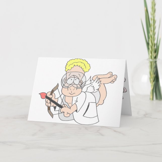 [Valentine] Scientist Cupid Holiday Card (Front)