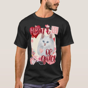 Valentine Siamese Cat Simply Cute Southern Colours T-Shirt