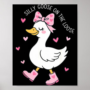 Valentine Silly Goose On The Loose Coquette Bow Gi Poster