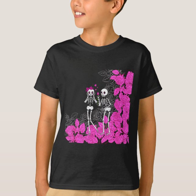 Valentine Skeleton Couple  T-Shirt (Front)