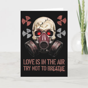 Valentine Skull Gas Mask Love Aesthetic _2 Card