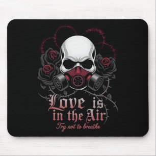 Valentine Skull Gas Mask Love Romance _3  Mouse Pad
