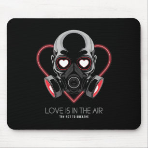 Valentine Skull Gas Mask Love Romance _6 Mouse Pad