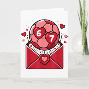 Valentine Soccer Game Love For Football Girl Card 