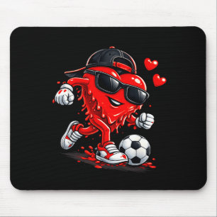 Valentine Soccer Heart Drip Sport Love Valentines  Mouse Pad