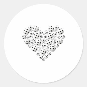 Valentine Soccer Heart Drip Srt Love Valentines Da Classic Round Sticker