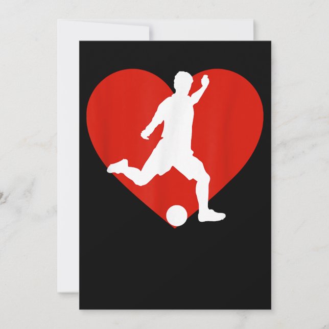 Valentine Soccer Player Valentine's Day Soccer Hea Save The Date (Front)